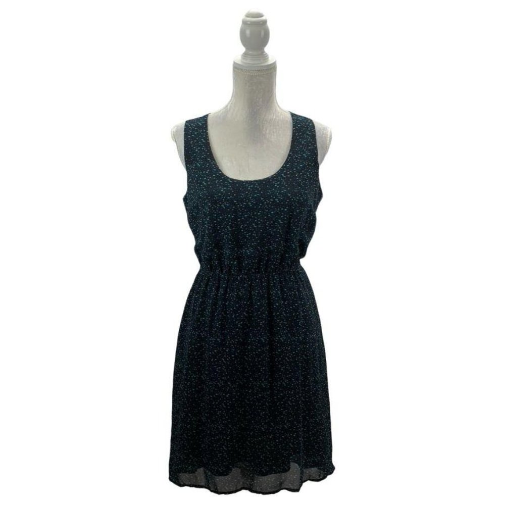 Mossimo‎ Spotted Elastic Waist Dress High-low Hem M